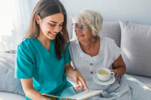 nurse and patient
